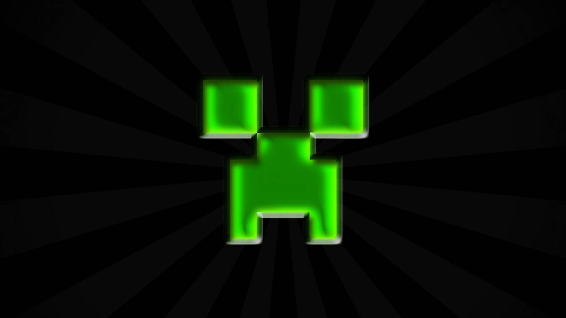 Black And Green Creeper Face 2560x1440 Minecraft Picture
