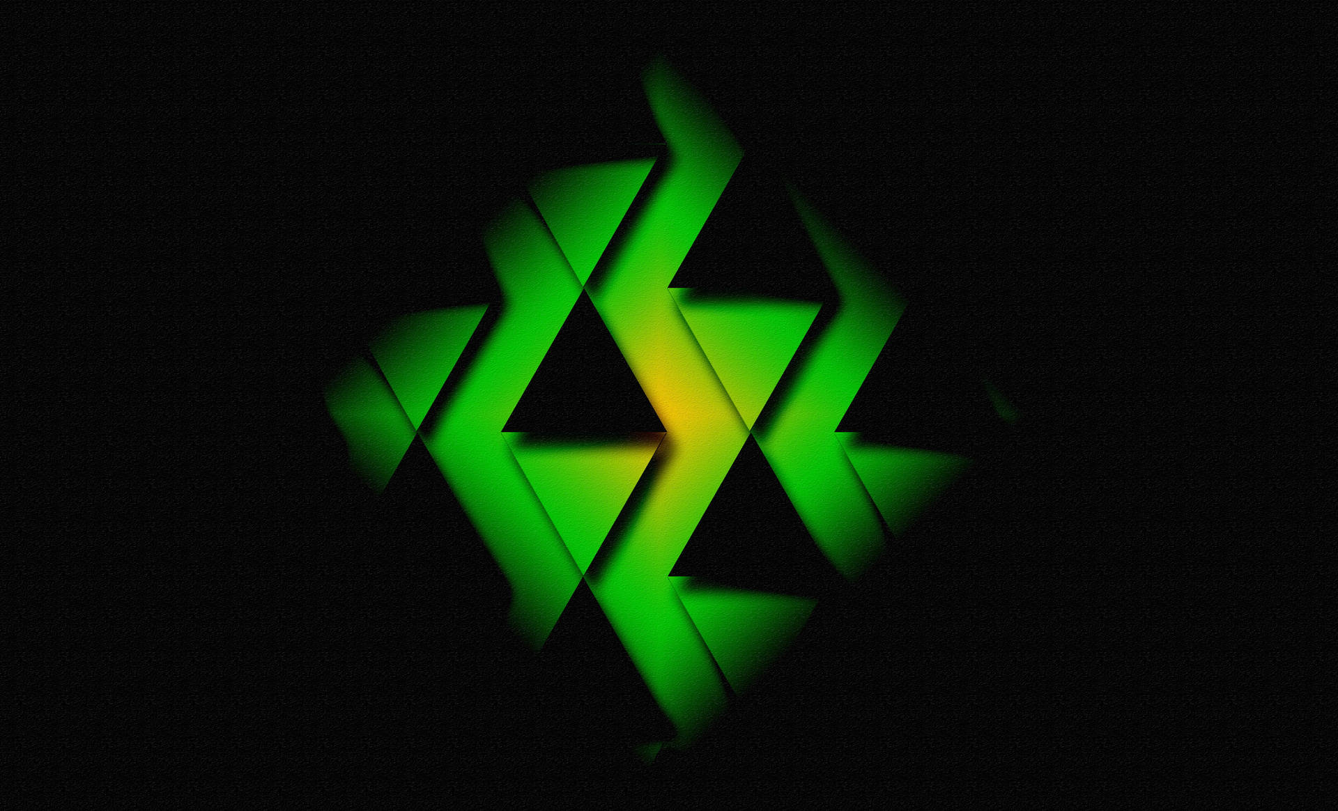 Black And Green Diamonds Triangles Wallpaper