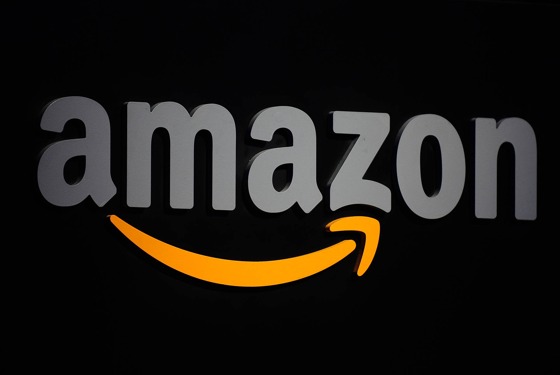 Black And Orange Amazon Prime Logo Wallpaper