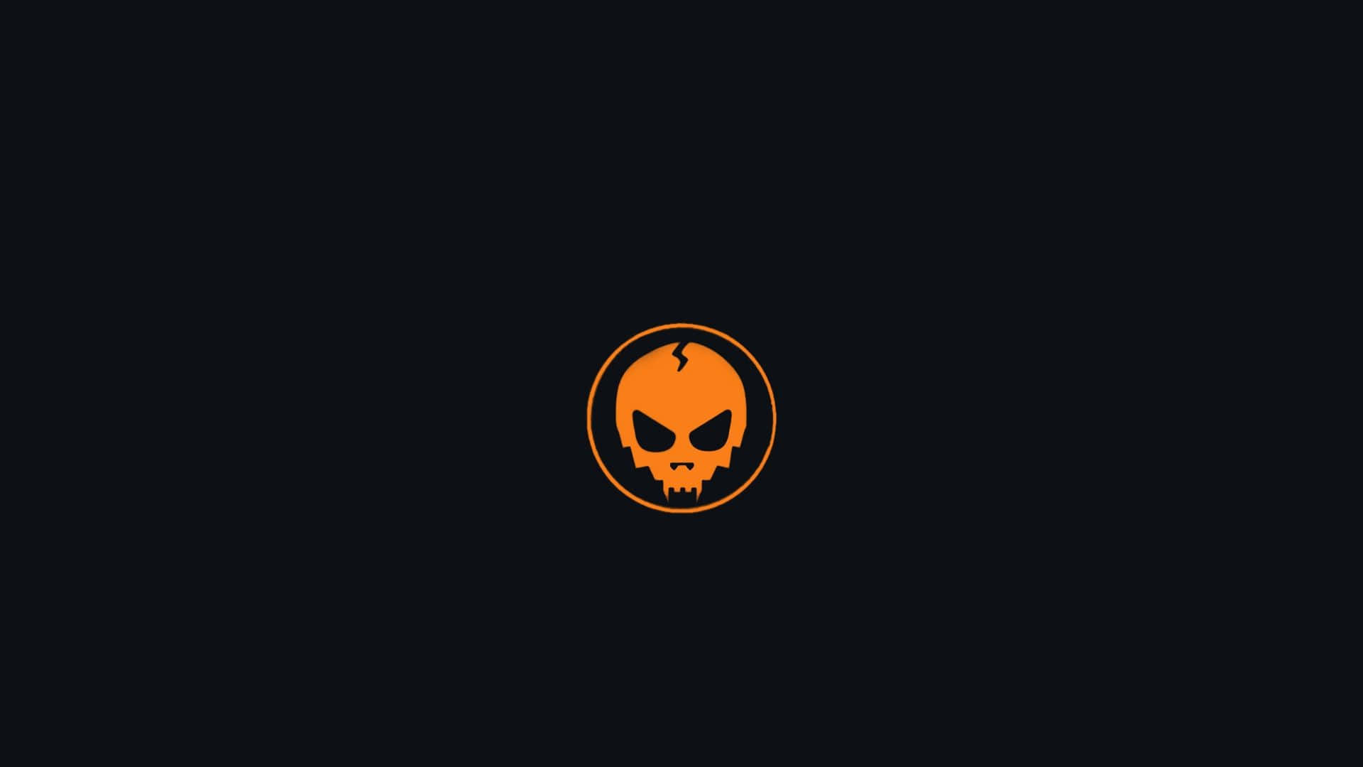 A Skull Logo On A Black Background