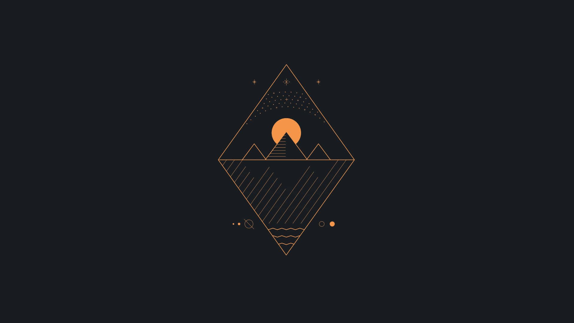 Vibrant Black and Orange Geometric Background