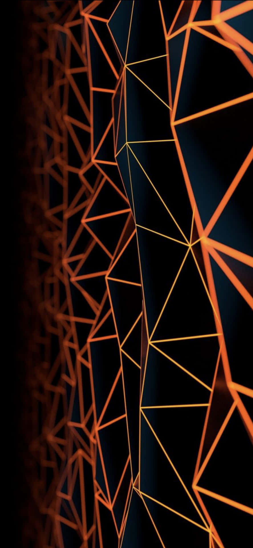 Abstract Black And Orange Background
