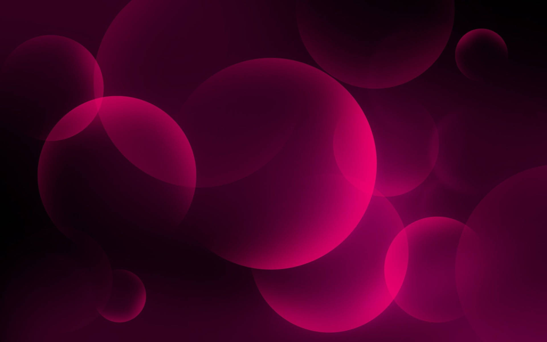 Black And Pink Aesthetic Glowing Bubbles Wallpaper