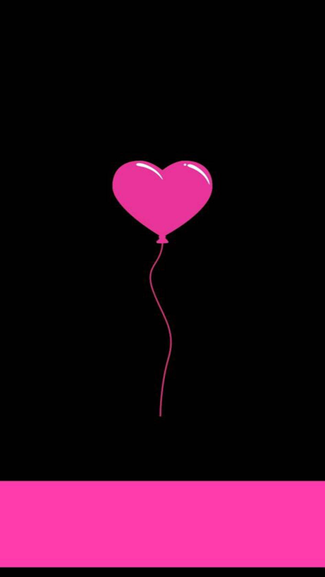 Black And Pink Aesthetic Heart Balloon