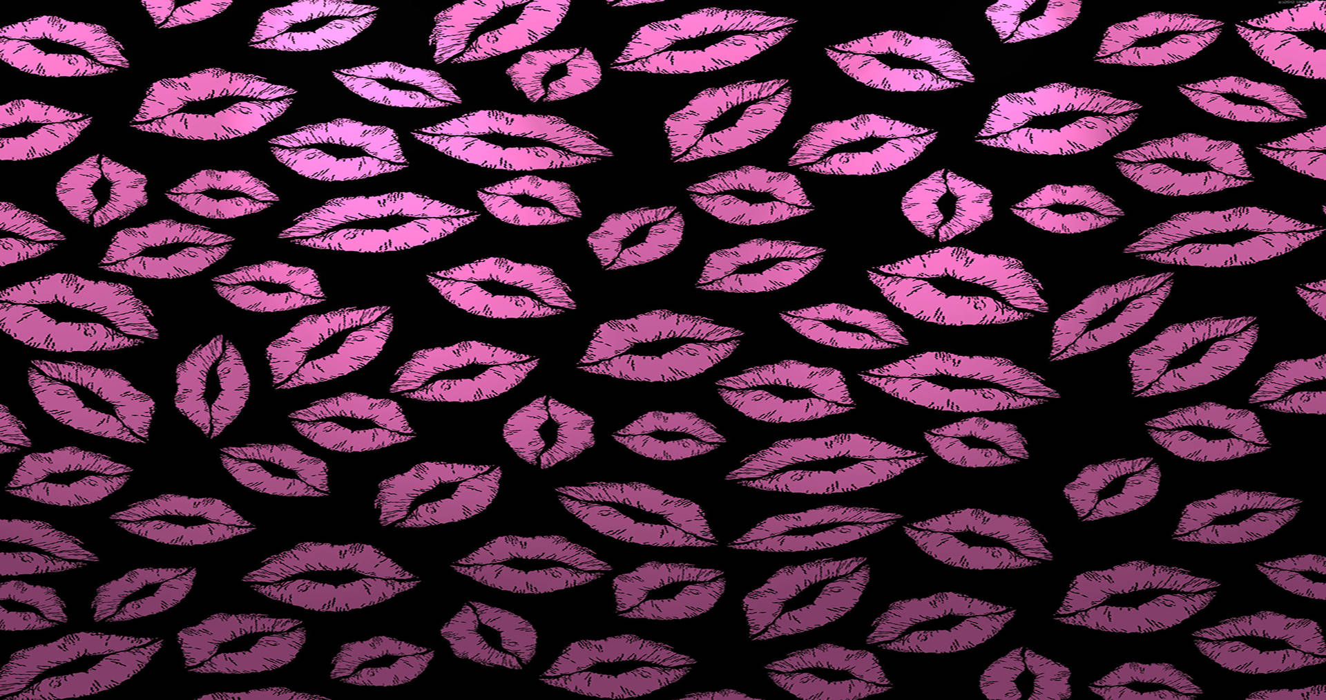 Black And Pink Aesthetic Lipstick Prints Wallpaper