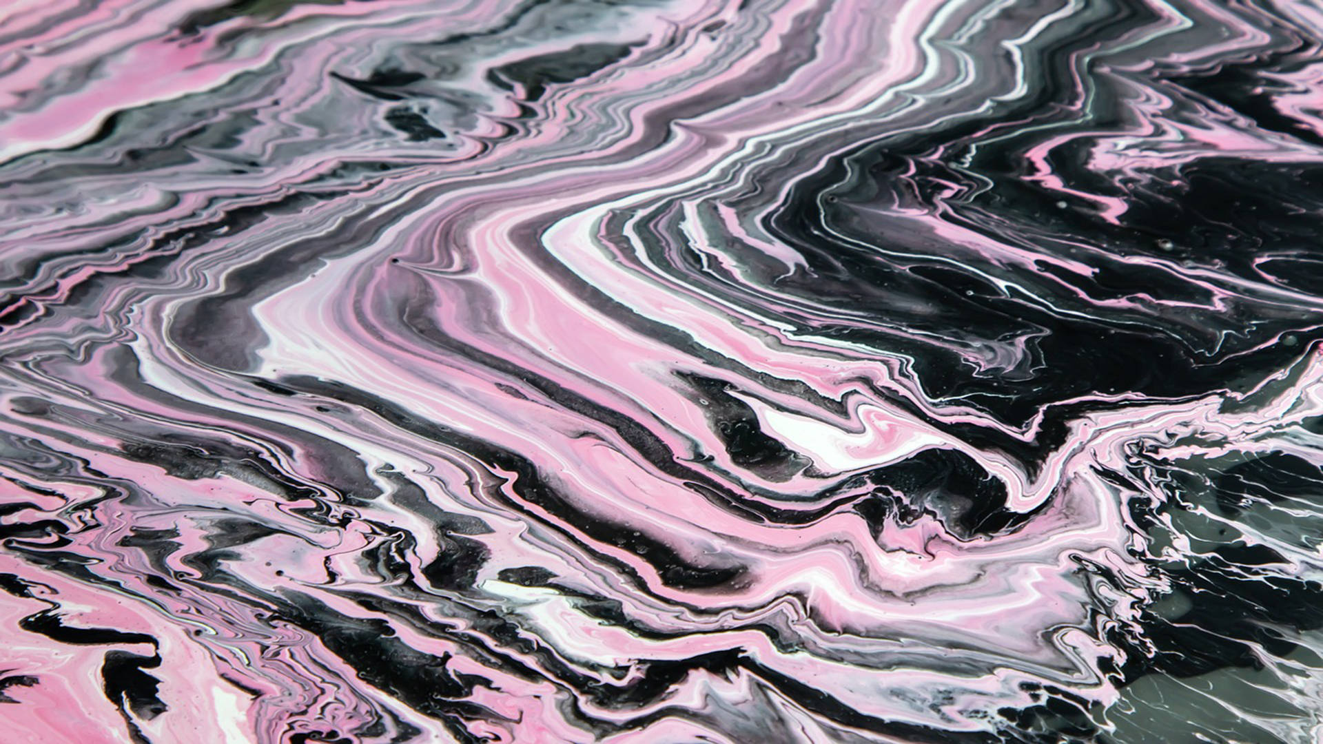 Black And Pink Aesthetic Marble Fluid Wallpaper
