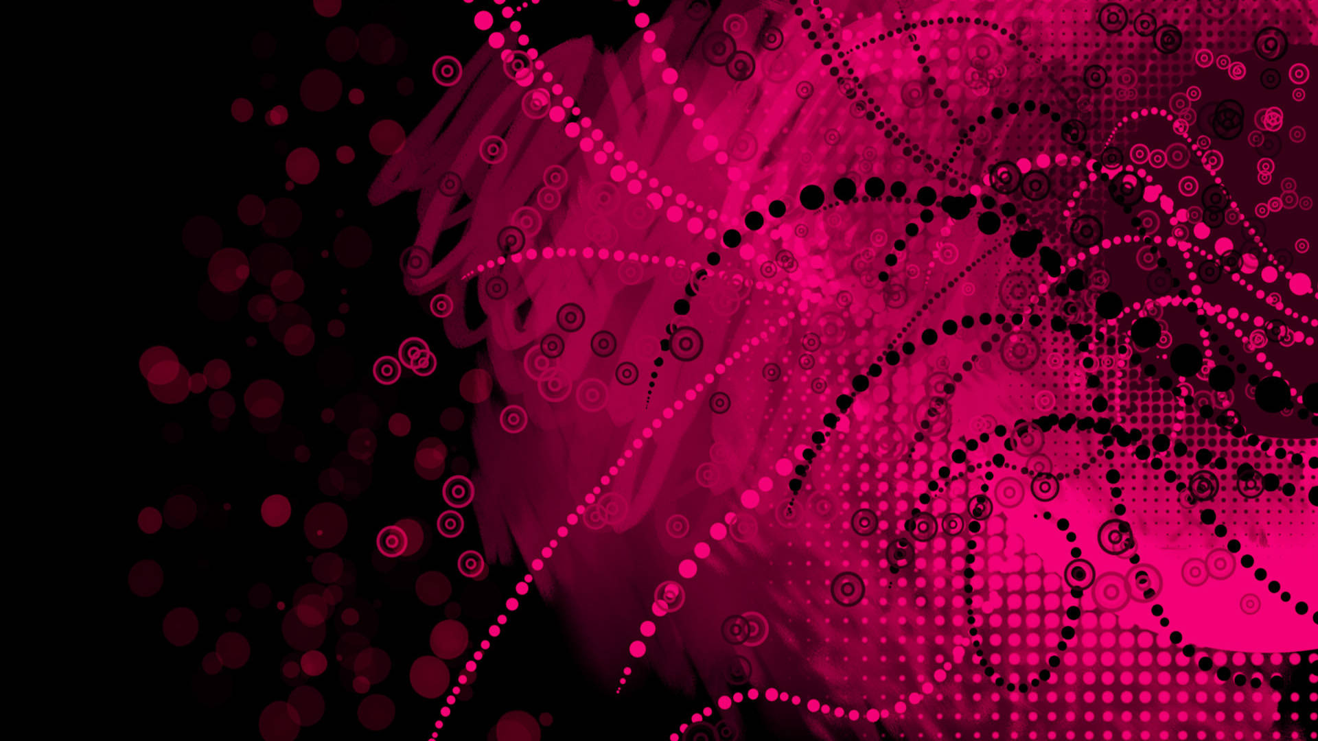 Black And Pink Aesthetic Vector Artwork Wallpaper