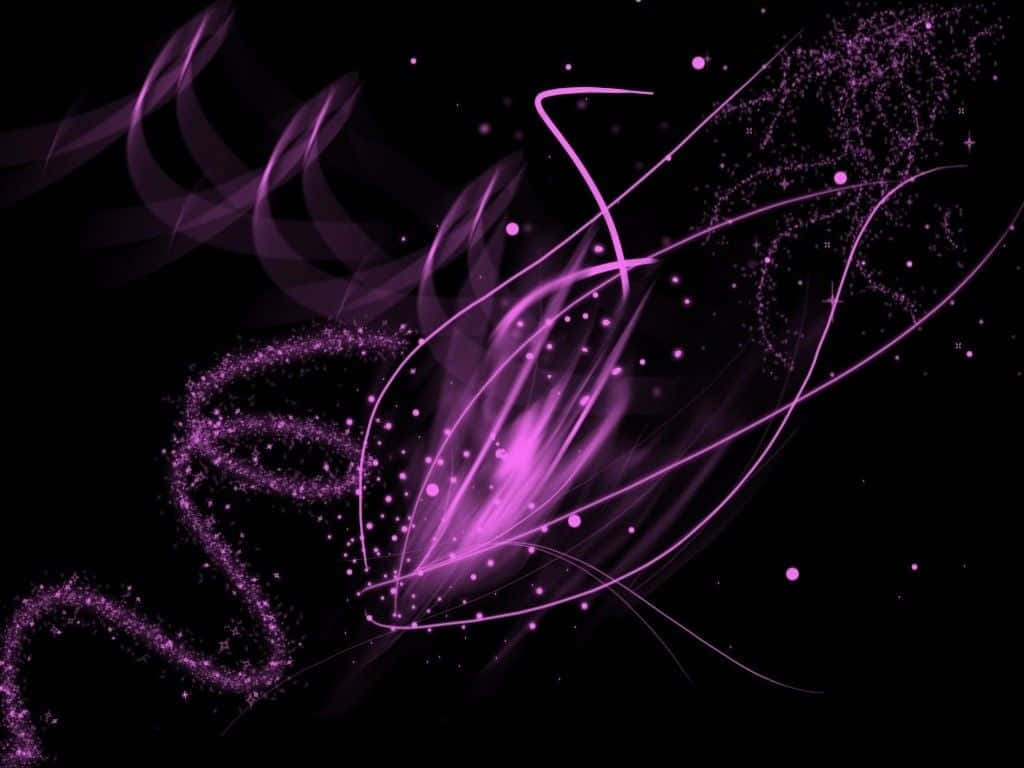 Swirly Light With Dots Black And Pink Background