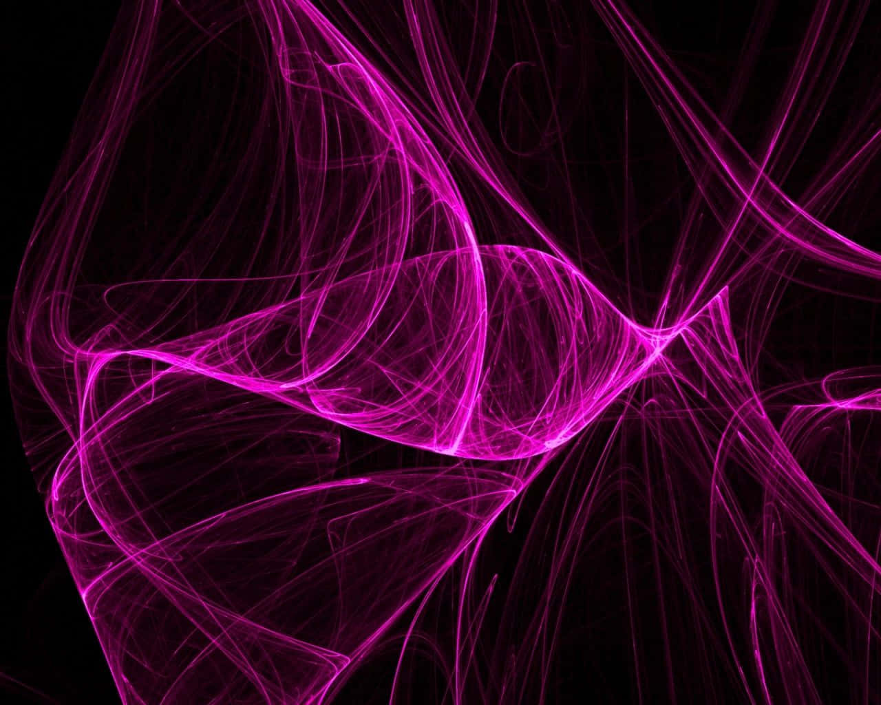 3d Lines Black And Pink Background