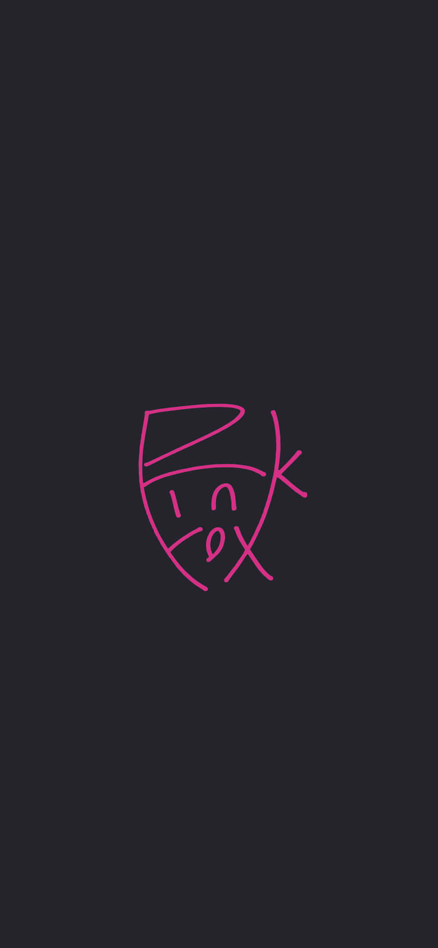 Pink Fox Word Black And Pink iPhone Wallpaper