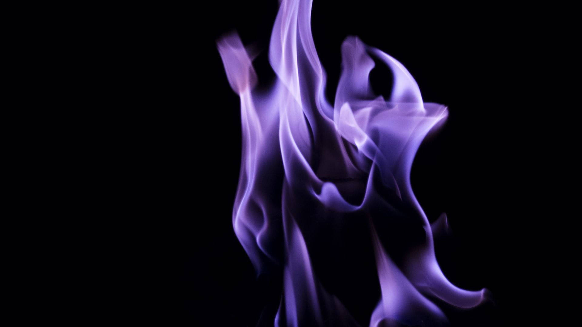 Black And Purple Aesthetic Burning Fire Wallpaper