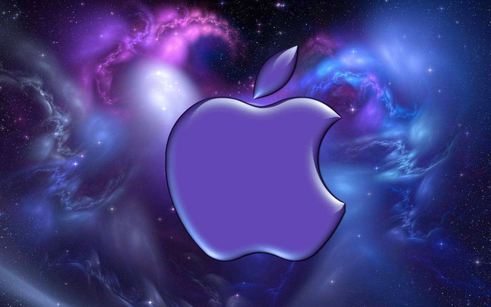 Schwarzesund Violettes Ästhetisches Galaxy Apple Wallpaper