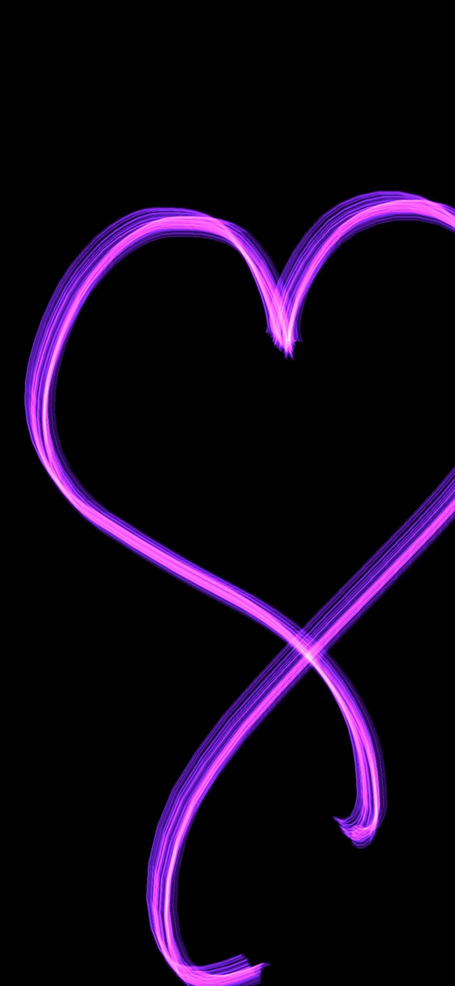 Download Black And Purple Aesthetic Heart Drawing Wallpaper