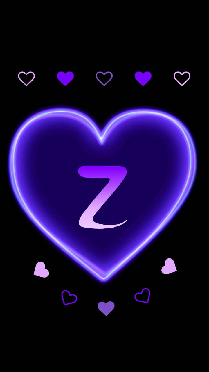 Black And Purple Aesthetic Letter Z Wallpaper