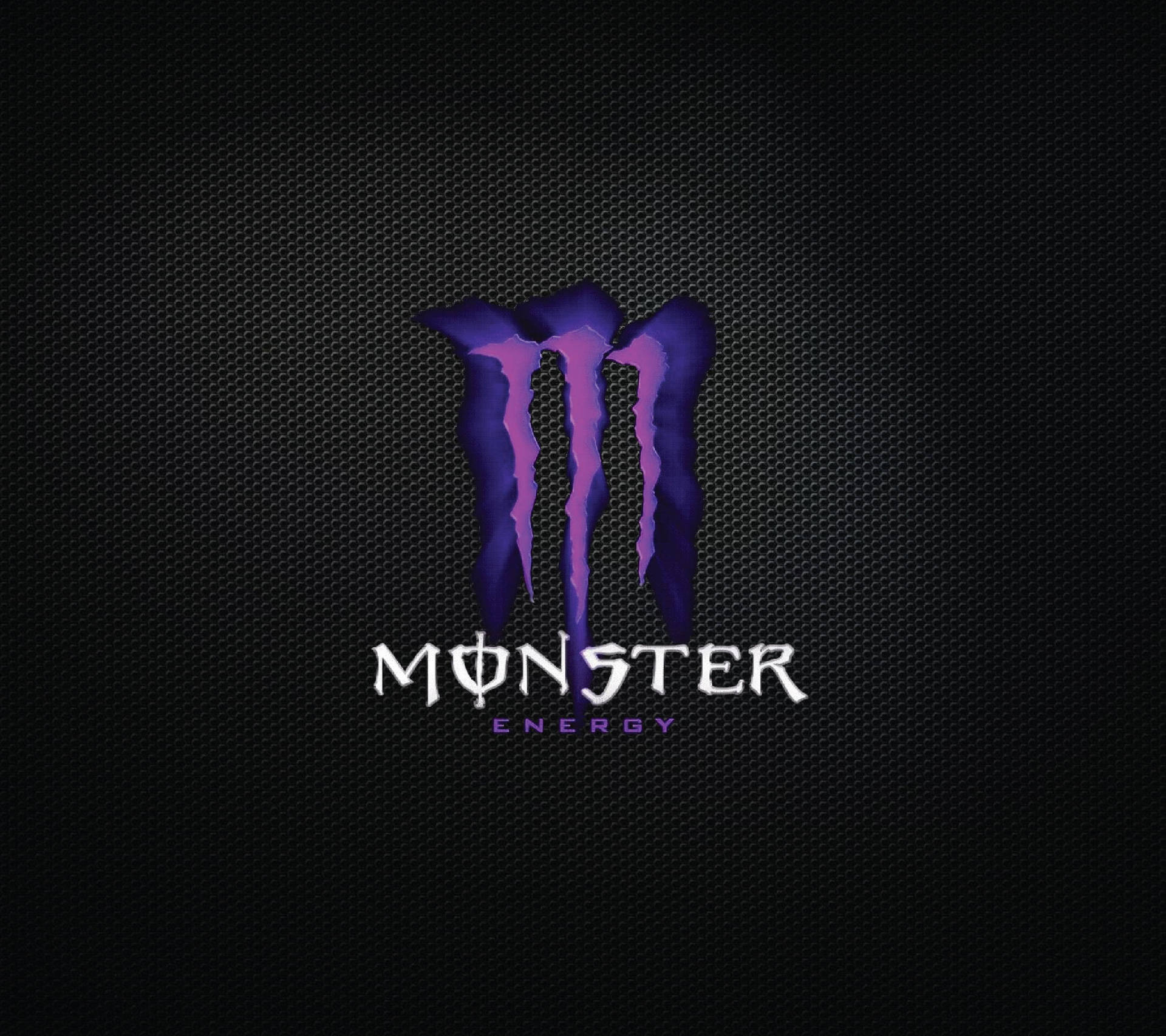 Logotipode Monstruo Estético En Negro Y Morado. Fondo de pantalla