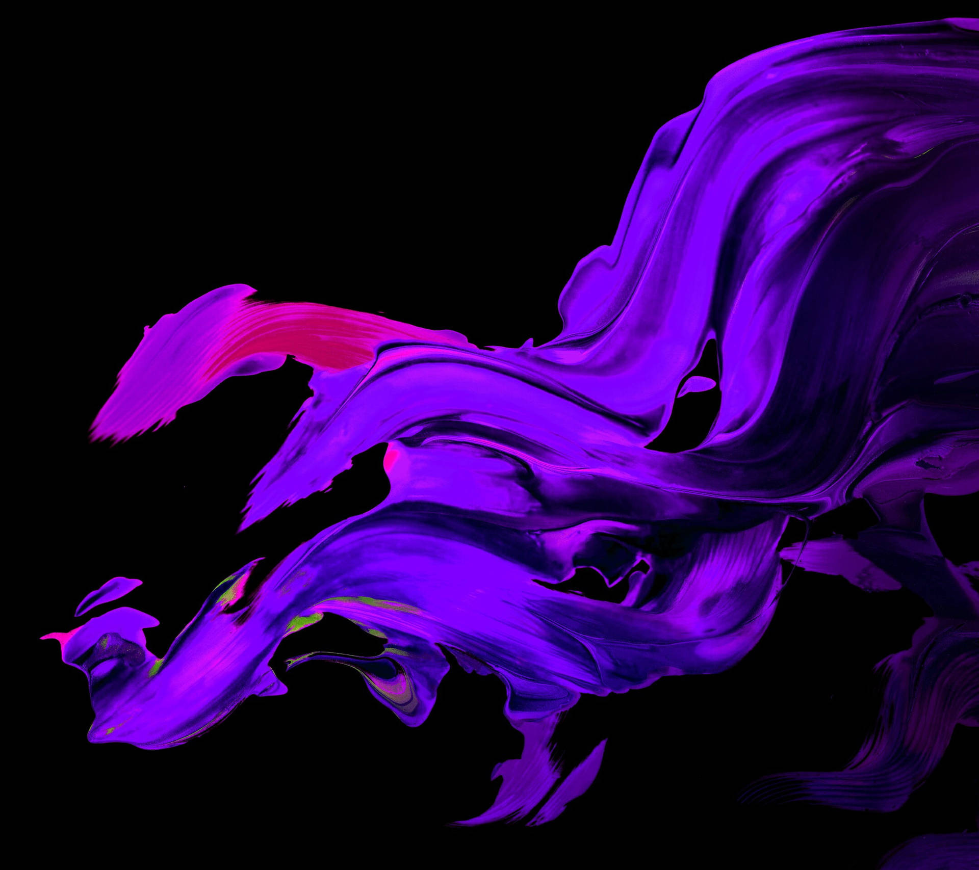 Black And Purple Aesthetic Paint Strokes Wallpaper