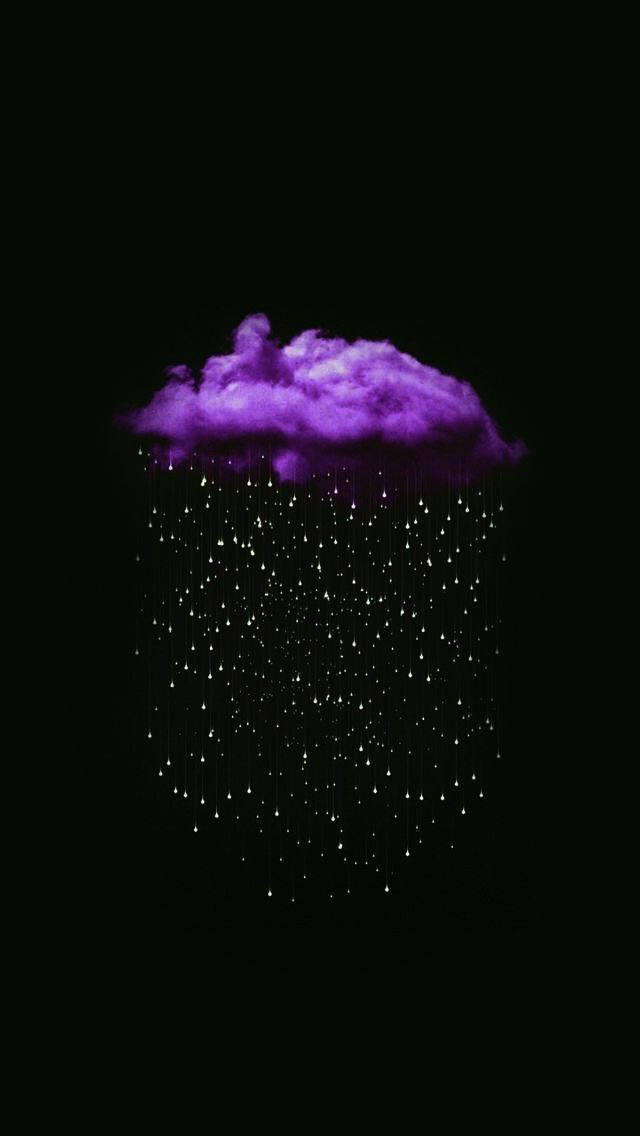 Black And Purple Aesthetic Rain Wallpaper
