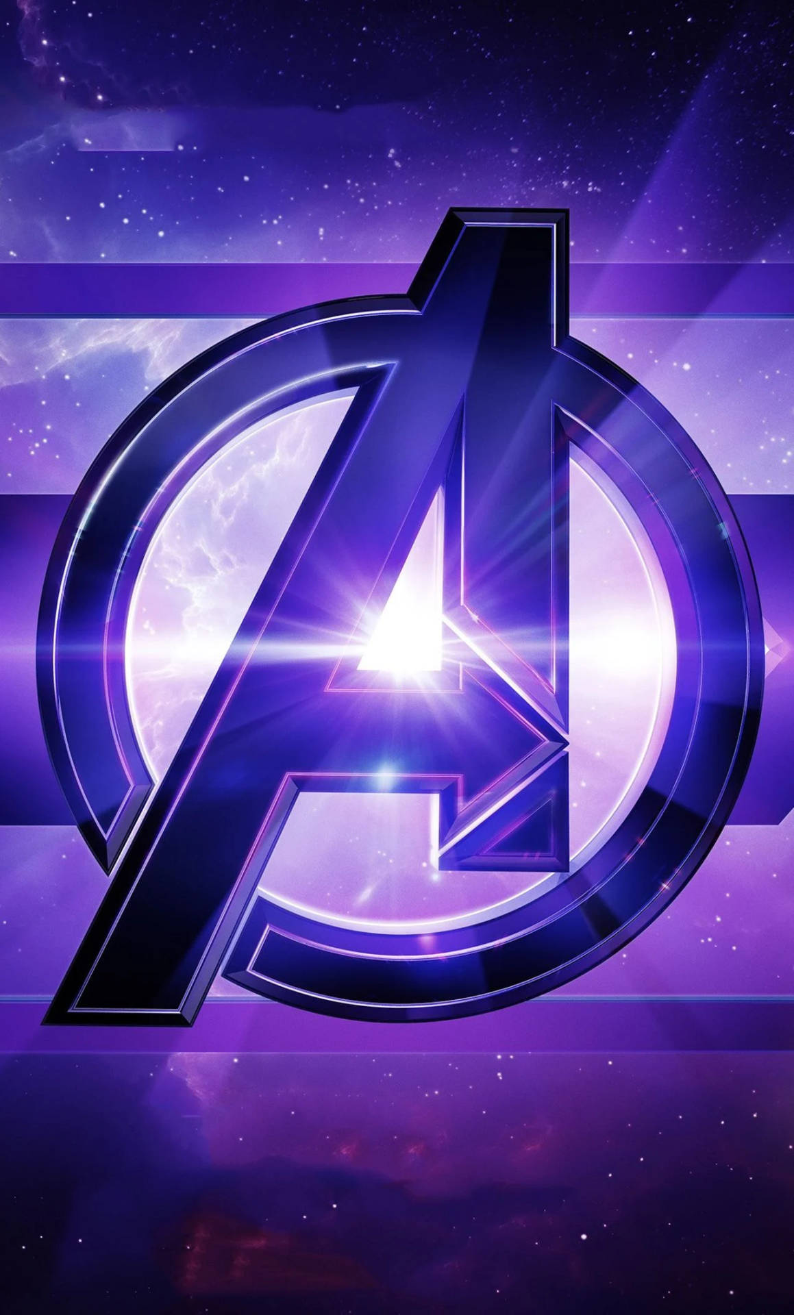 Black And Purple Avengers Logo Wallpaper