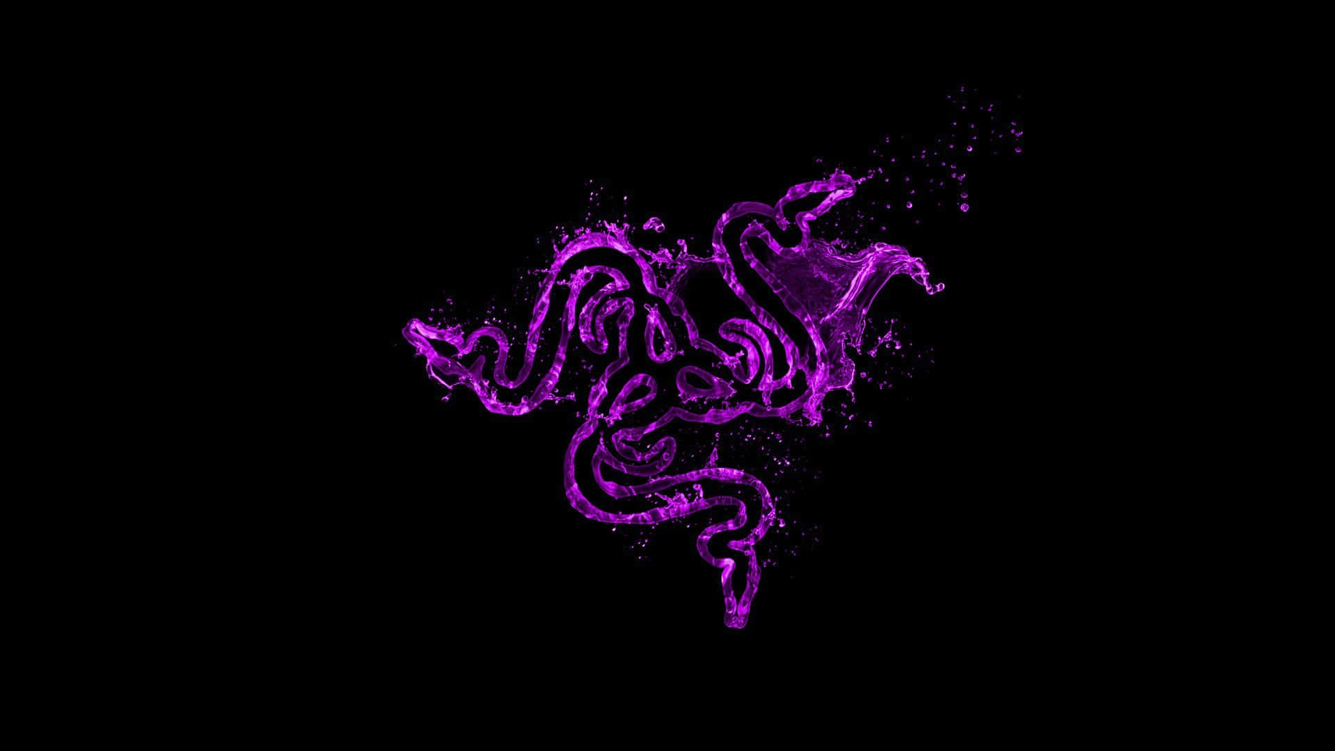 A Purple Dragon Logo On A Black Background
