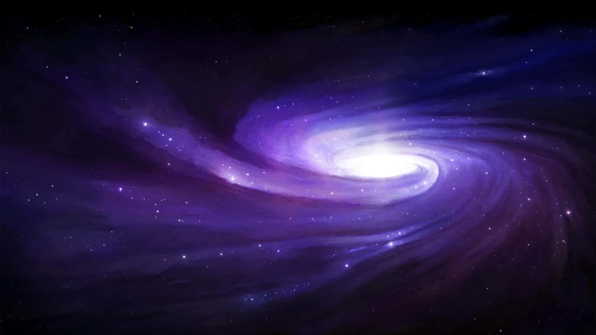 Eineatemberaubende Schwarze Und Violette Galaxie Wallpaper