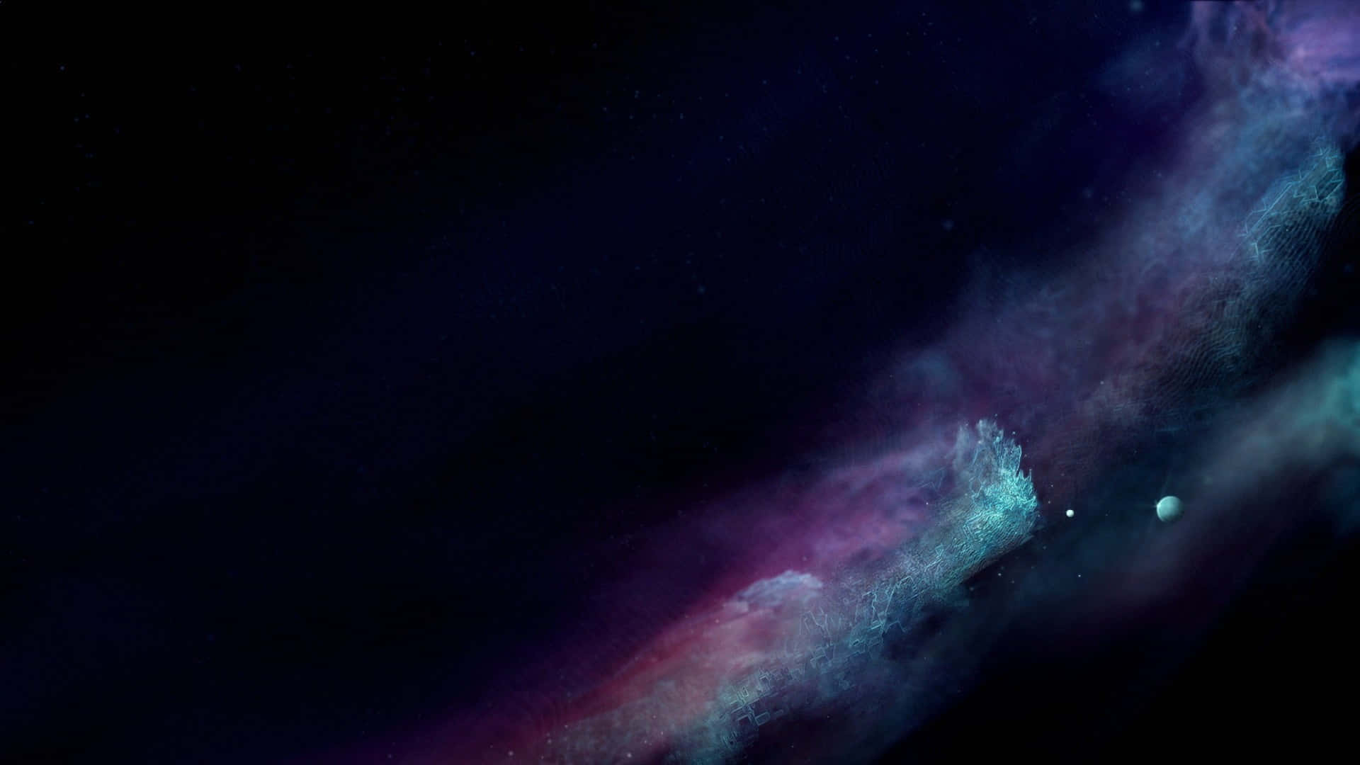 En pulsering kosmisk svømme af dybe violet og onyx nuancer, fanget fra dybderne i Universet. Wallpaper