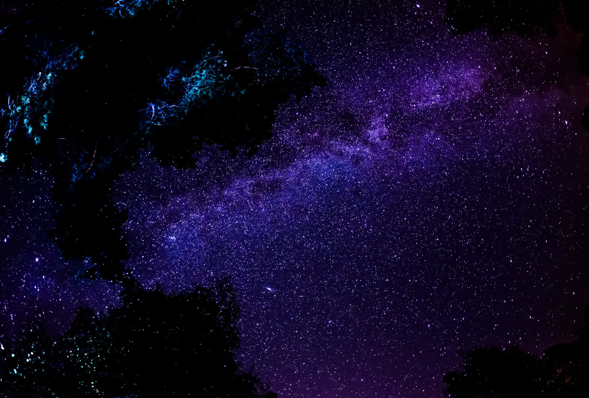 "Glimpse of a Mystifying Black and Purple Galaxy" Wallpaper