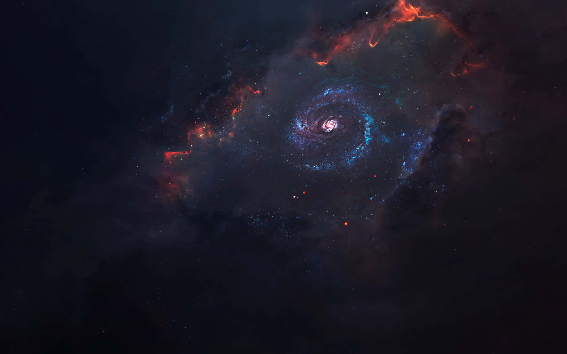 Disfrutade La Belleza De La Lejana Galaxia Negra Y Púrpura. Fondo de pantalla