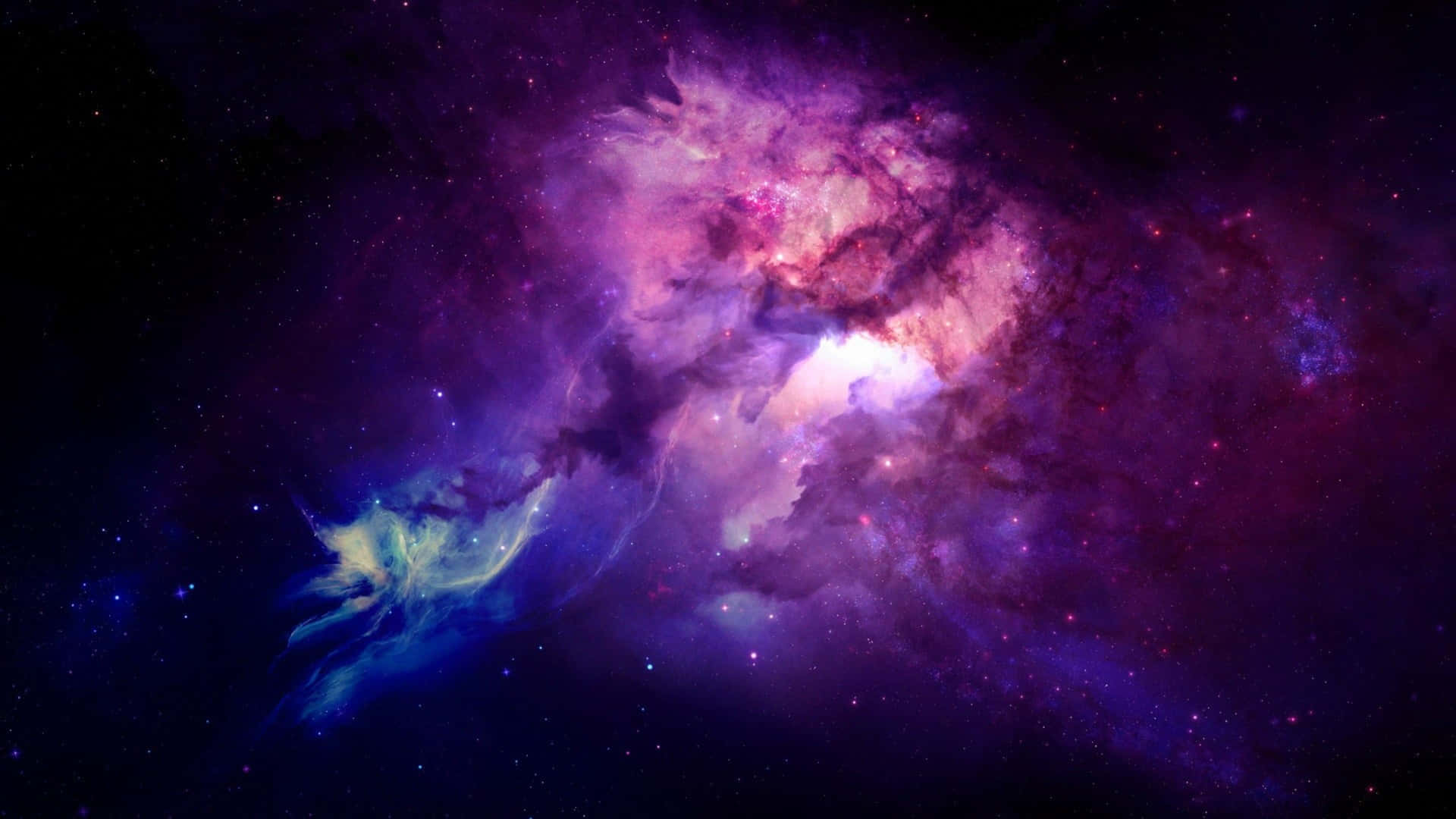 "Witness the beauty of the black and purple galaxy" Wallpaper