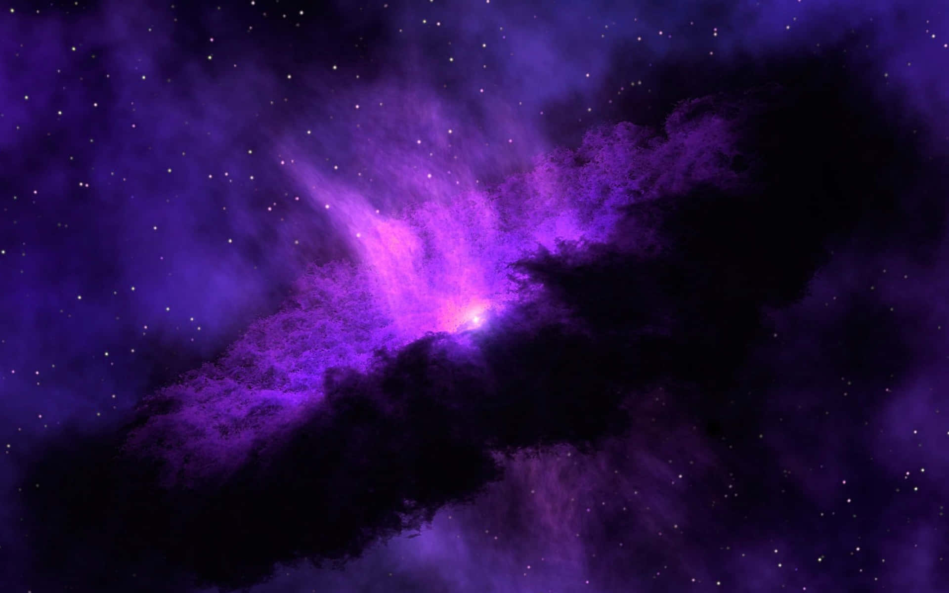 Vibrant and Mysterious Black and Purple Galaxy Wallpaper