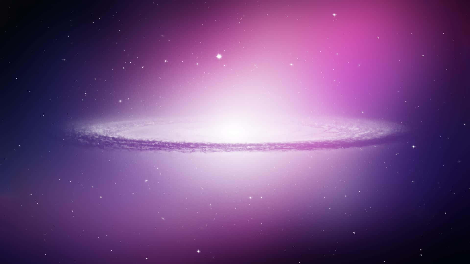 Galaksebaggrund med stjerner og lilla sværme Wallpaper