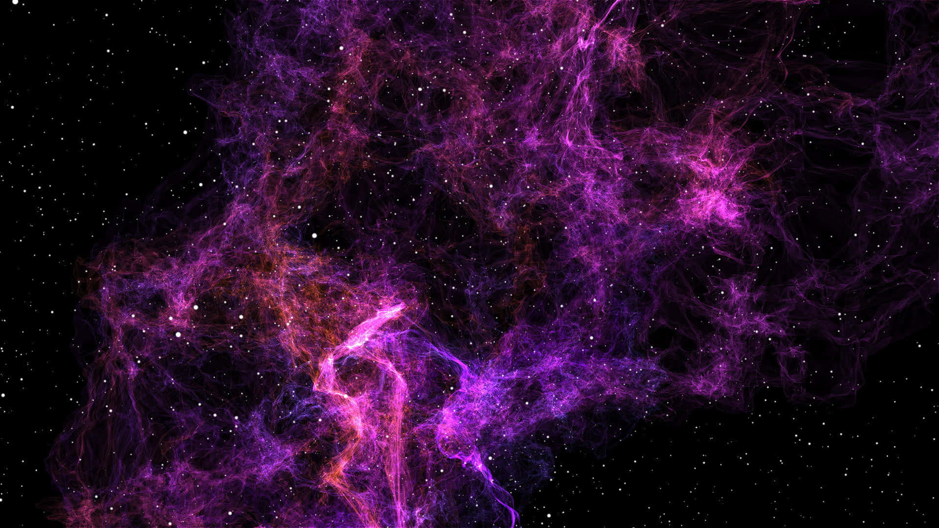 En mægtig og fascinerende sort og lilla galakse. Wallpaper