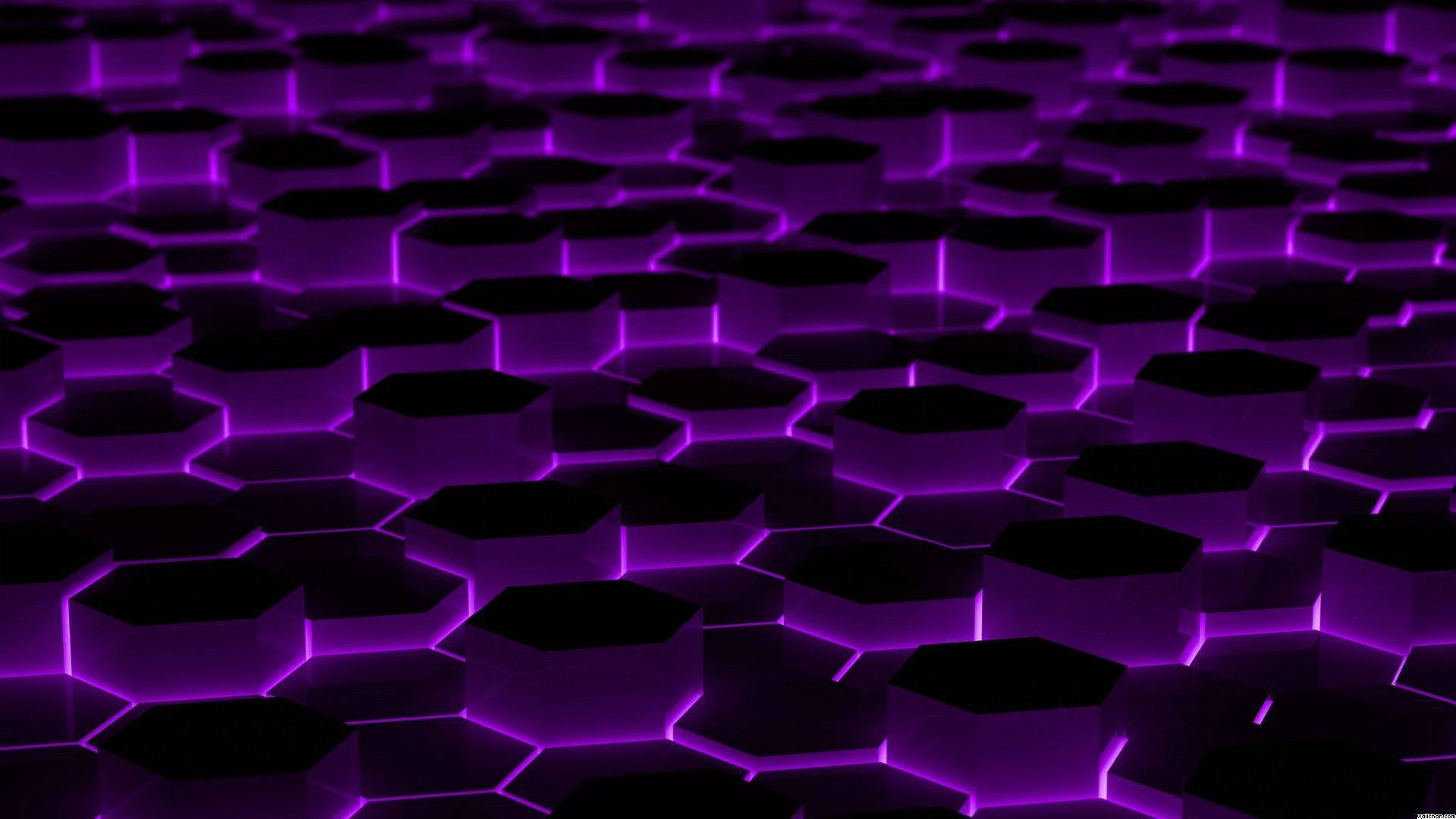 Black And Purple Hexagon