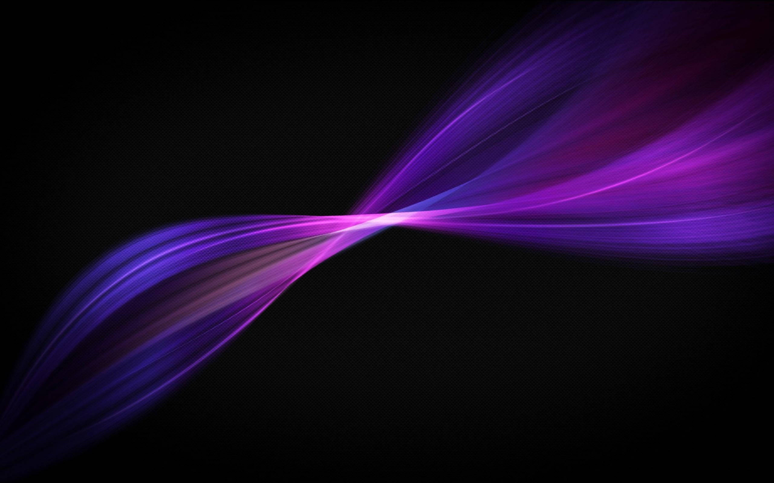 Black And Purple Light Waves Wallpaper