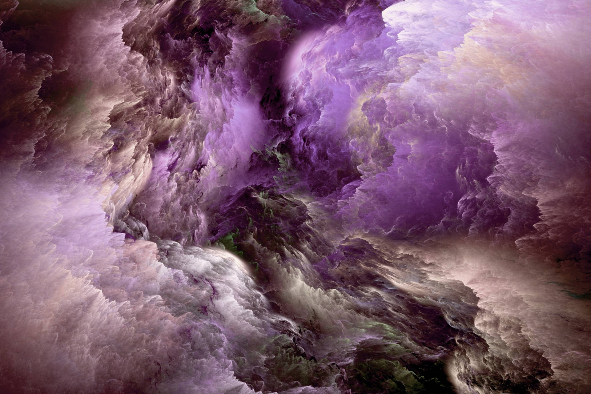 Black And Purple Psychedelic Cloud Wallpaper