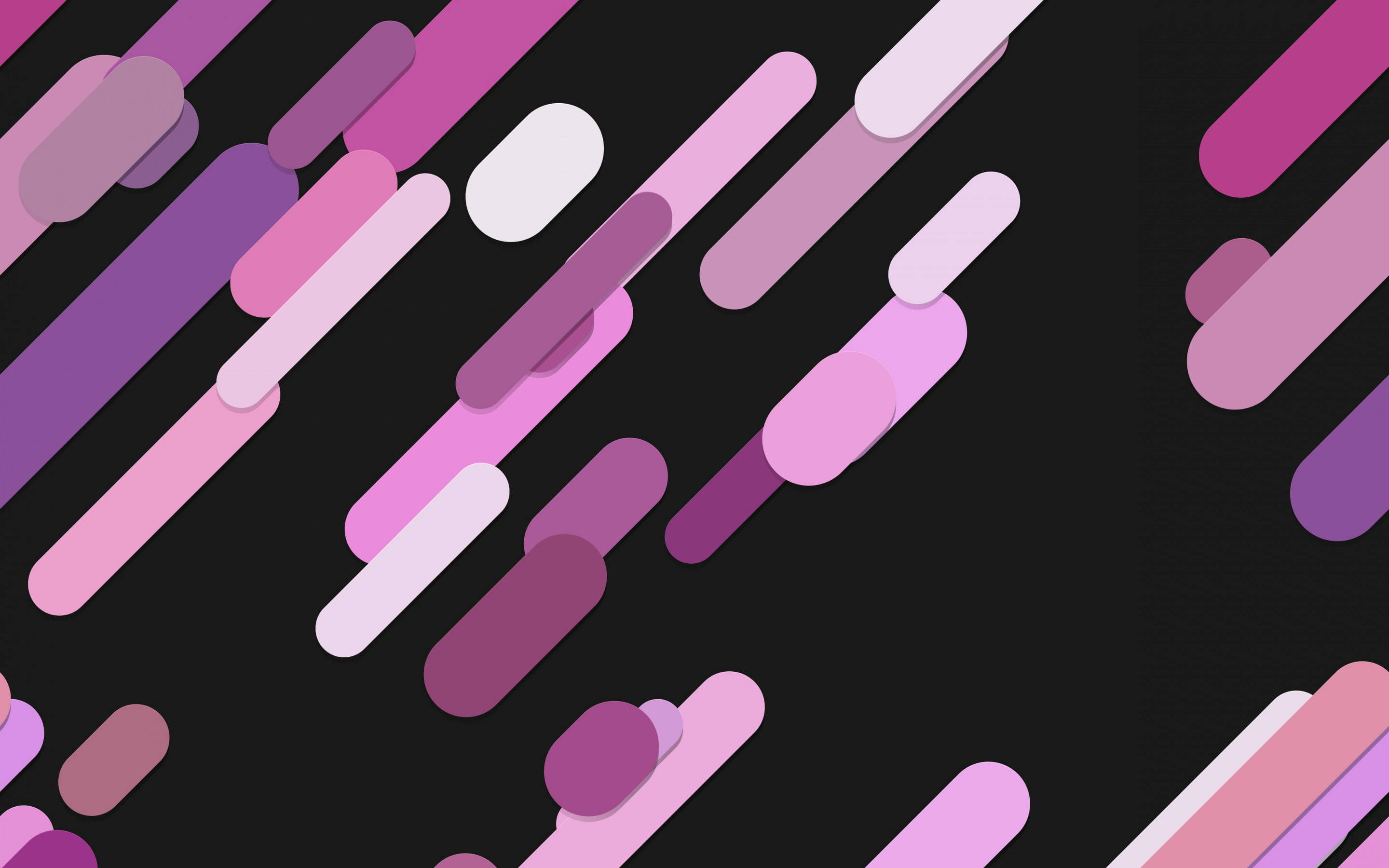 Dynamic Interplay of Black and Purple Shapes Wallpaper