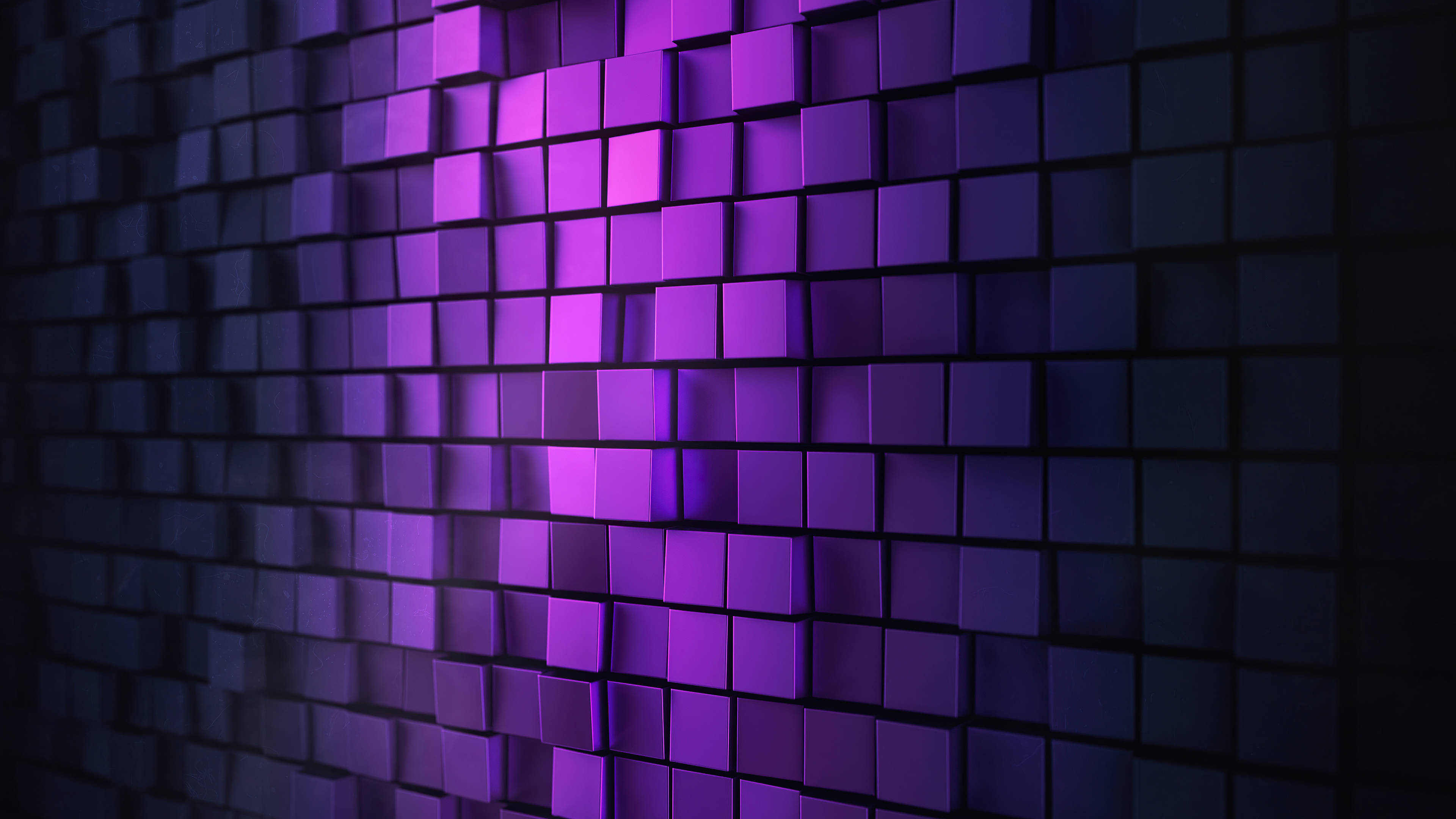 Black And Purple Square Wall Wallpaper