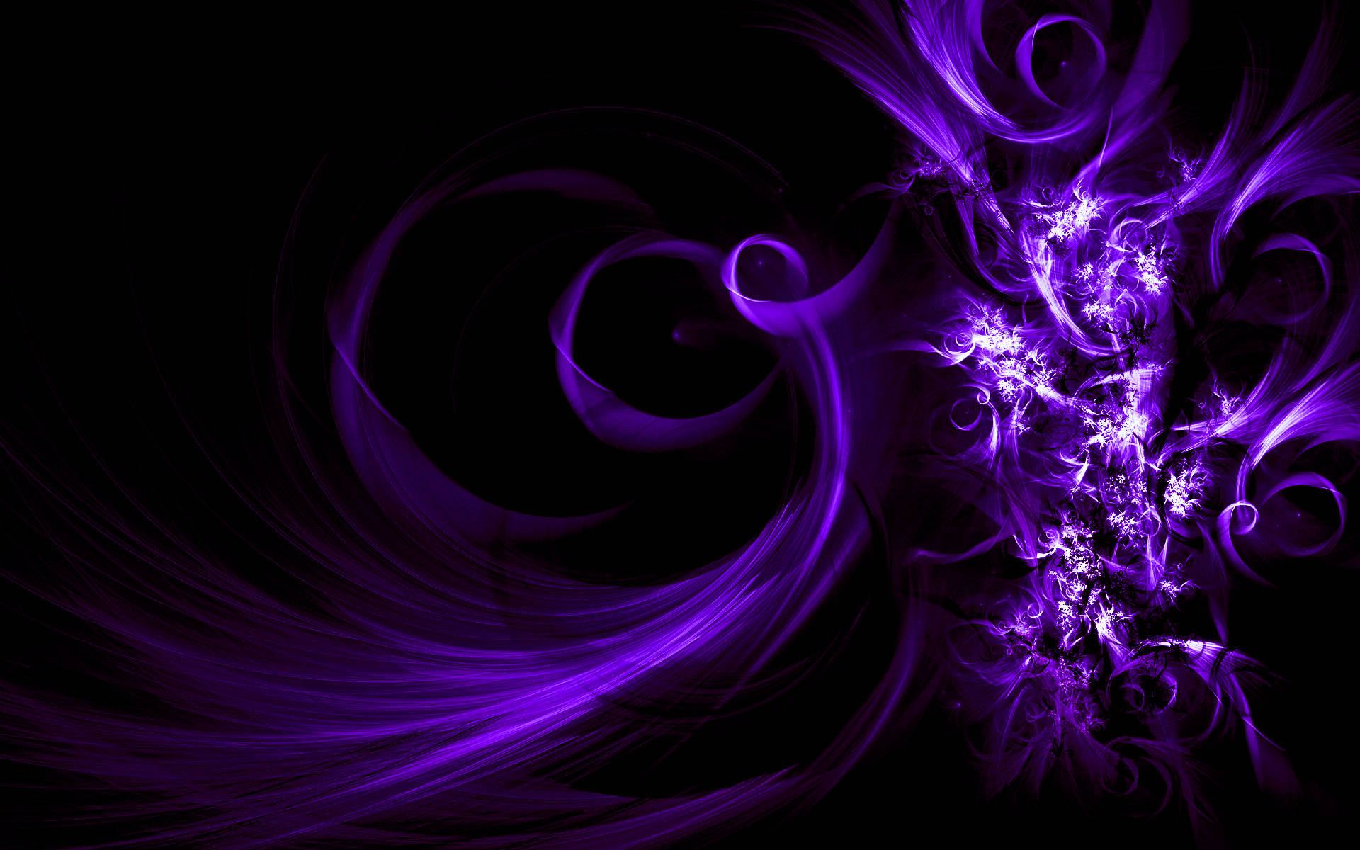 Black And Purple Swirls Wallpaper