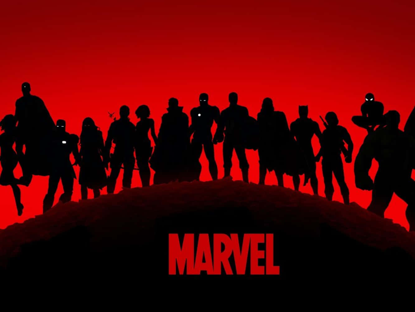 Fondode Pantalla De Avengers En Negro Y Rojo Para Portátil. Fondo de pantalla