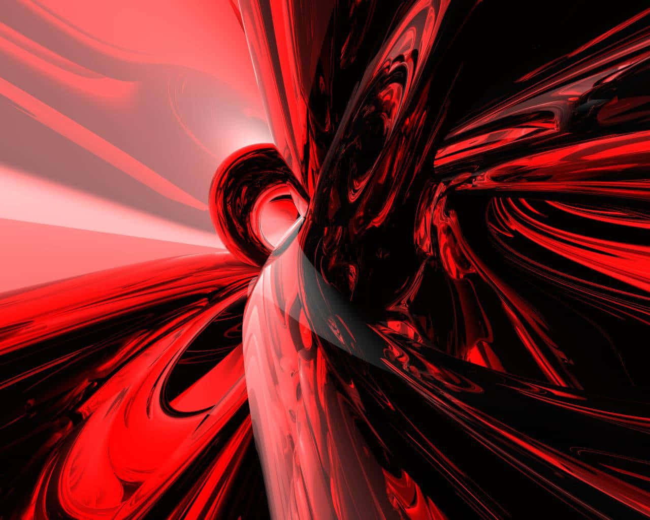 A Red Abstract Background With Black And White Swirls