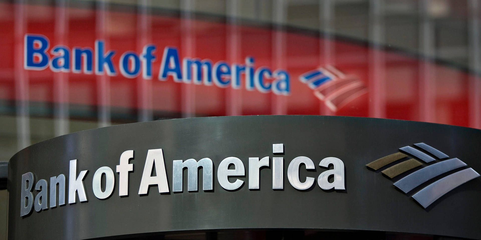 Black And Red Bank Of America Signage Wallpaper