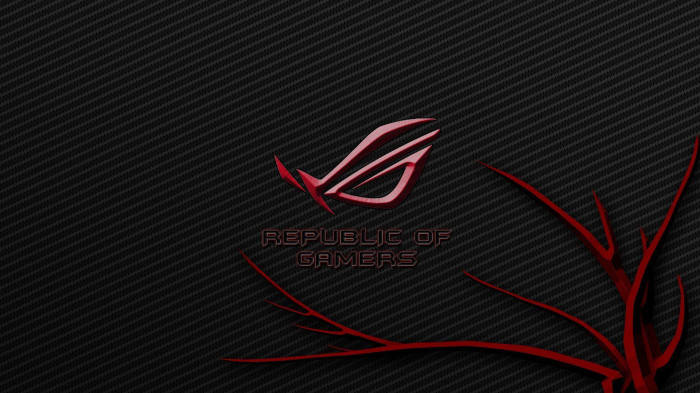 Black And Red Branches Asus Rog Logo Wallpaper