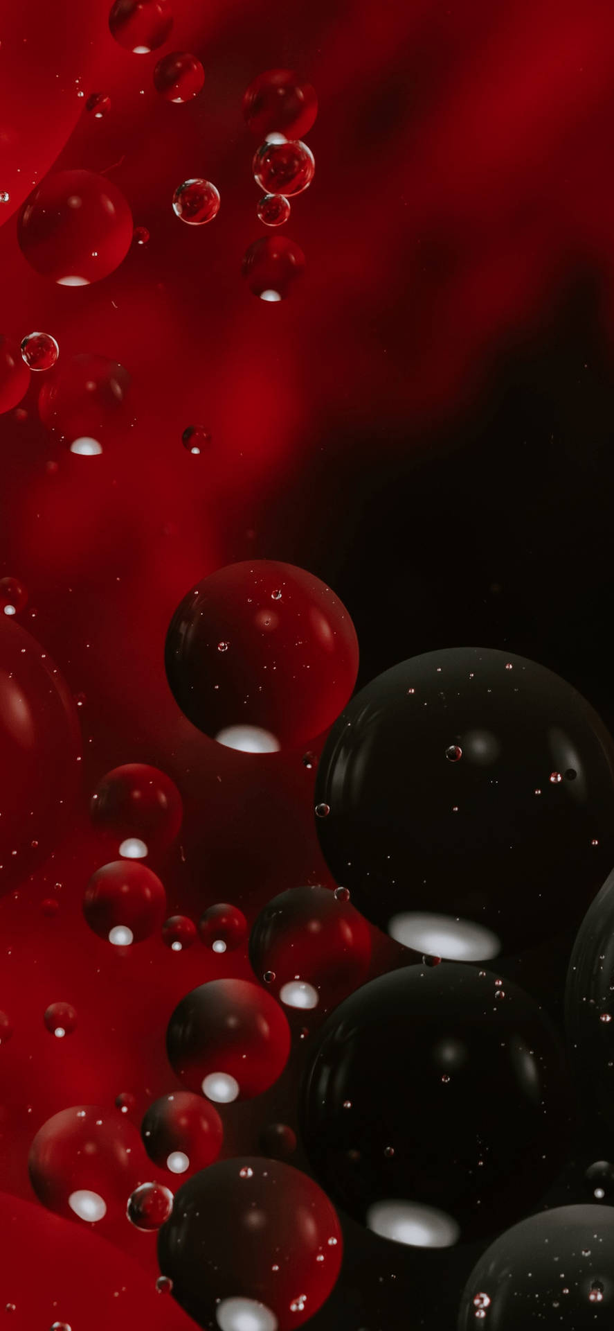 Black And Red Bubbles