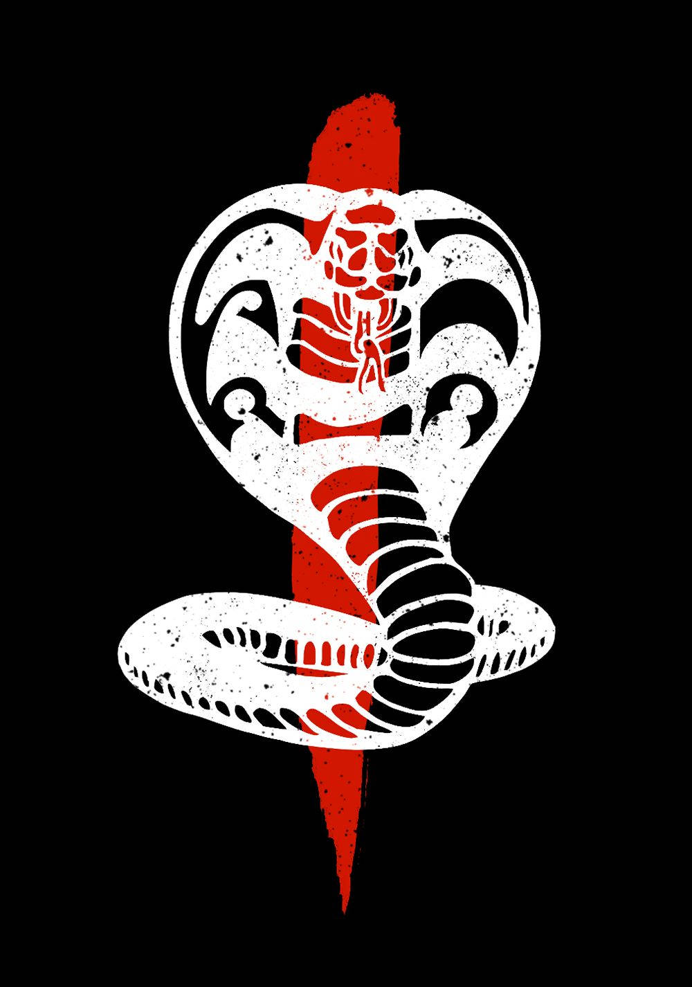 Cobra Kai Nero E Rosso Sfondo