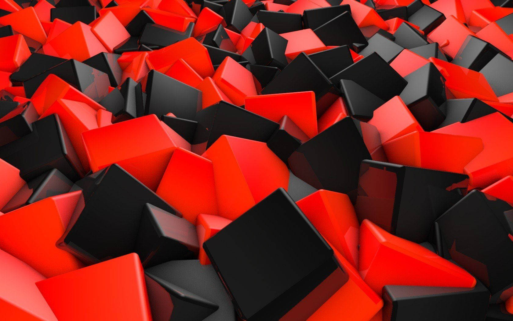 Black And Red Cubes