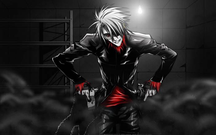 Black And Red Demon Boy Anime
