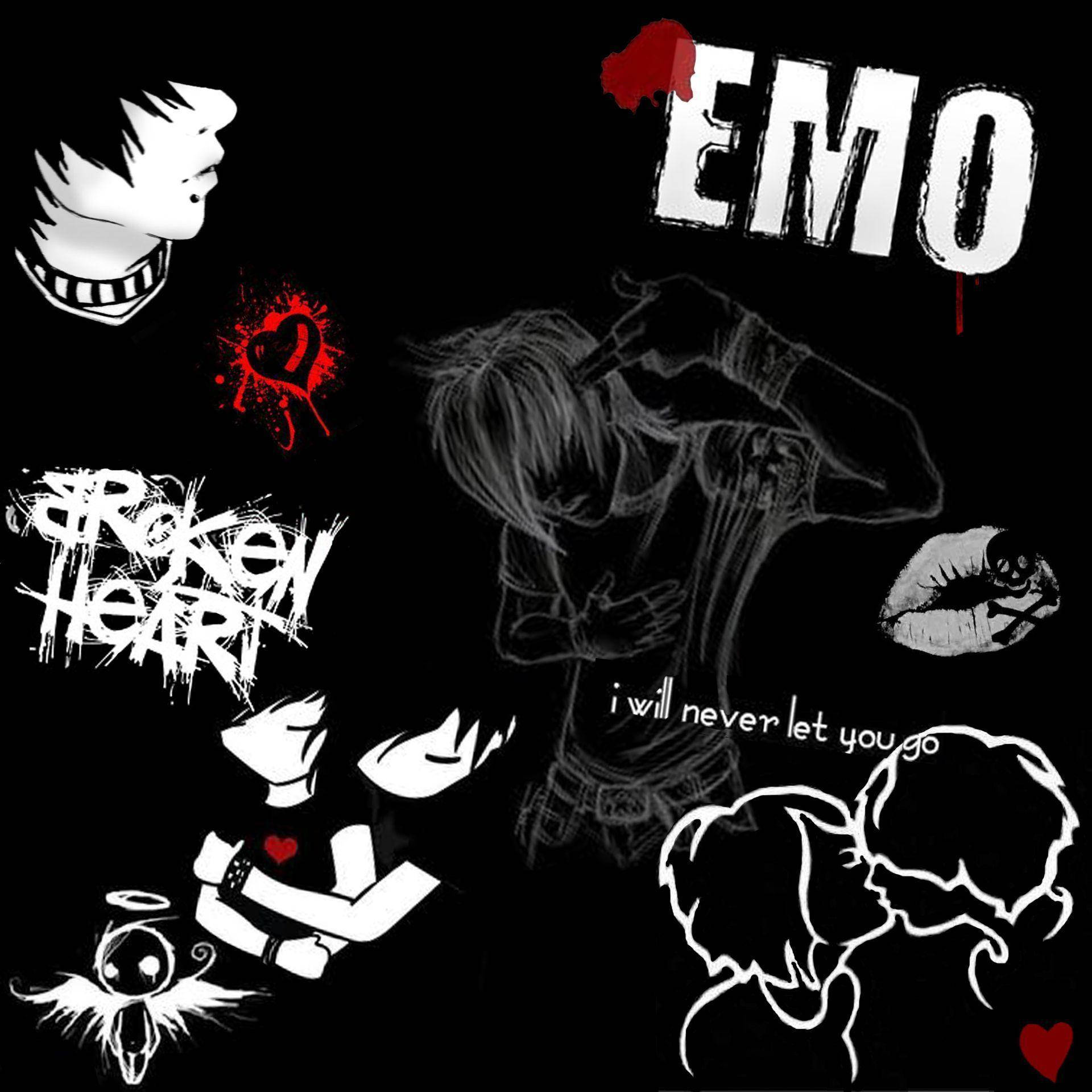 Black And Red Emo Poster