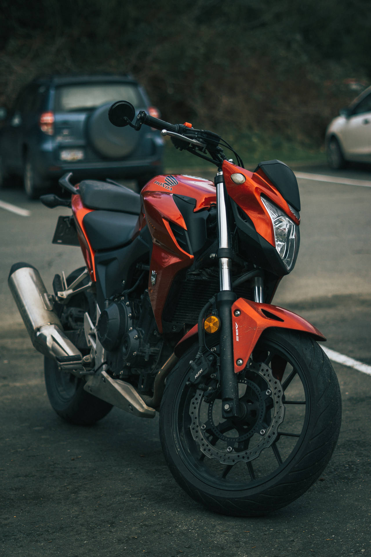 Black And Red Honda Motorcycle