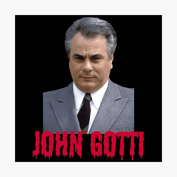Iconic John Gotti in Black and Red Tone Wallpaper