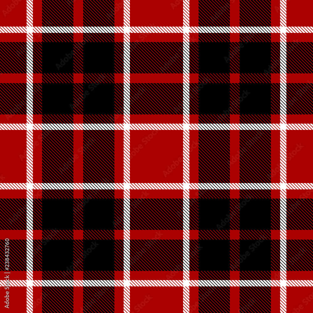 Red and Black Plaid- a timeless print Wallpaper