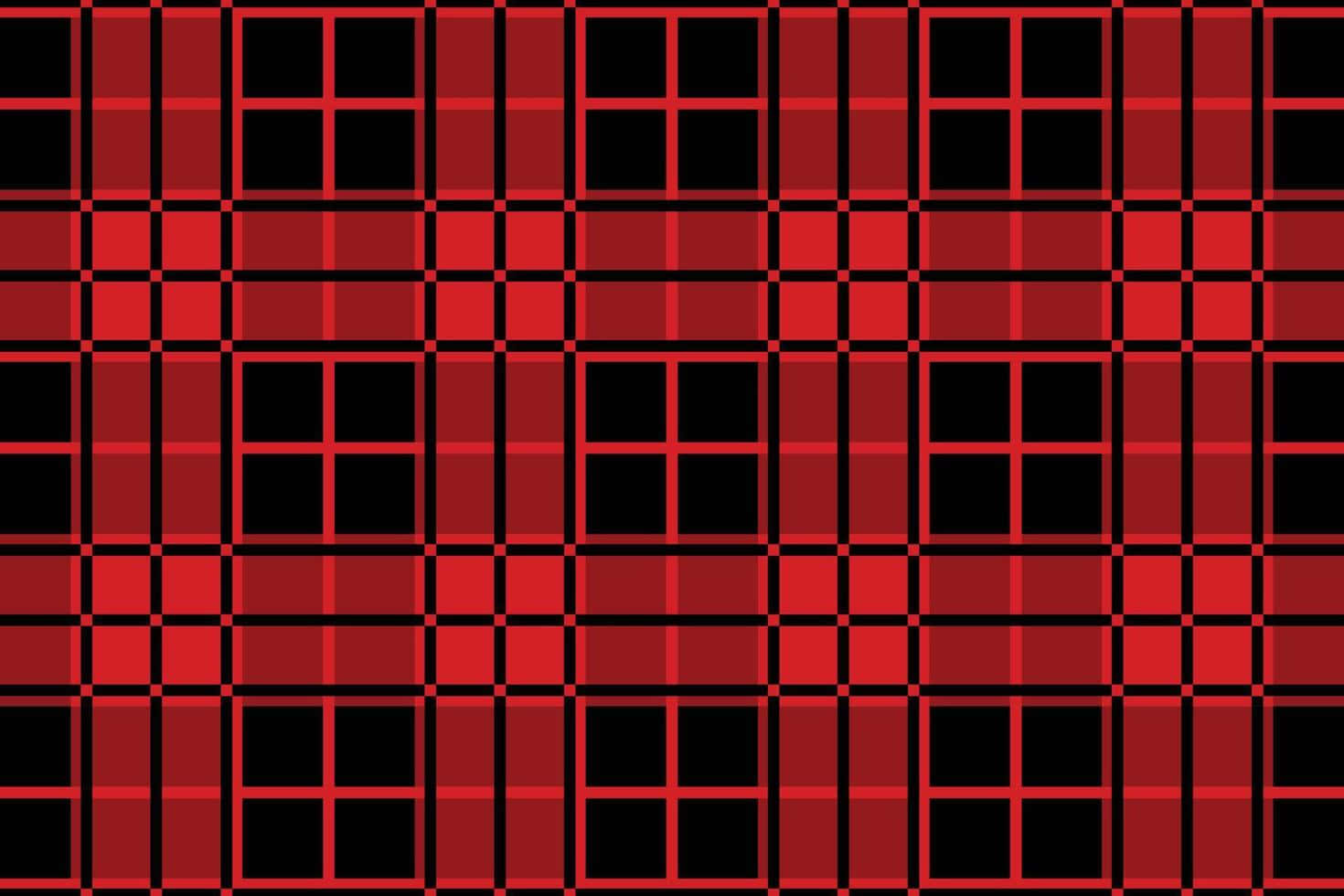 Stylishly bold plaid pattern in black and red Wallpaper